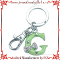 Green Metal Letter Key Chain with Colorful Epoxy G (JY-MK-029)